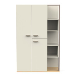 CaliCosy Kast met 3 deuren en 5 open vakken l119,7 cm camillia