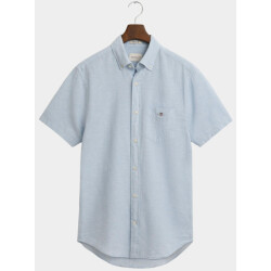 Gant Casual hemd korte mouw reg cotton linen ss shirt 3250083/457