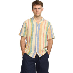 Revolution Short sleeved cuban shirt orange