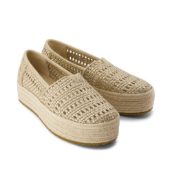 Toms 10021921 valencia basket weave champagne