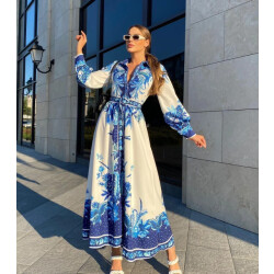 Msn-Collection Royal lange flowers jurk 21306