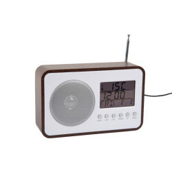 Karlsson wekker fm radio donker hout