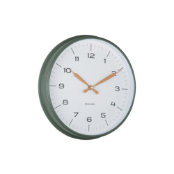 Karlsson wandklok modern factory jungle green & ochre yellow- Ø30cm