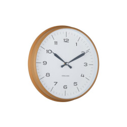 Karlsson wandklok modern factory ochre yellow & dark blue- Ø30cm