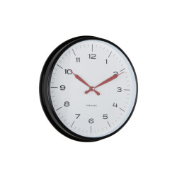 Karlsson wandklok modern factory black & bright red- Ø30cm