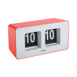 Karlsson wand/tafelklok funky flip scarlet red