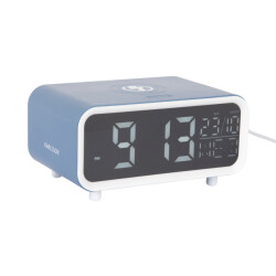 Karlsson wekker chunky led w. phone charger classic blue