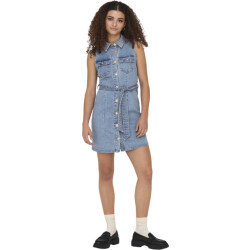 Only Onlemily s/l dnm dress mae light blue denim