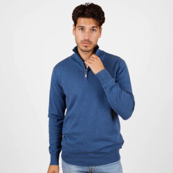 Q1905 Trui kralingen denim melange