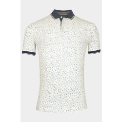 Baileys Polo korte mouw poloshirt pique all over prin 515229/72