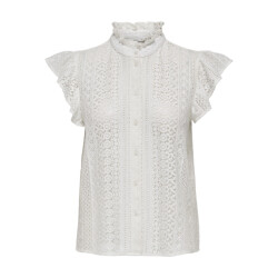 Only Onlgabina cap sleeve top wvn off-white