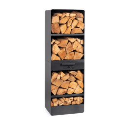 CookKing Stalen haardhoutrek vento 40x30x120cm -