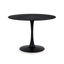 CaliCosy Ronde tafel met glazen blad in marmerlook l110 cm ada
