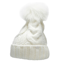 4F Dames gebreide bobble muts