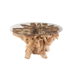 J-Line salon tafel raoul teak hout small 83x90x45cm