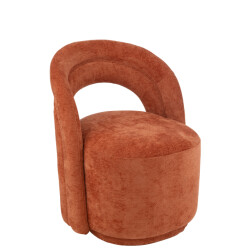 J-Line accent stoel textiel roest 64x66x80cm