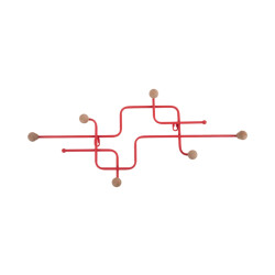 Present Time coat rack metro scarlet red