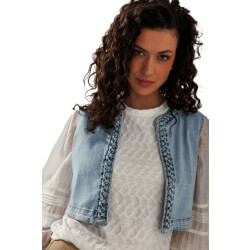 Tramontana Gilet light blue denim