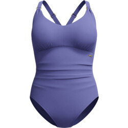 Speedo eco v neck 1p blu wedstrijd badpak dames combi