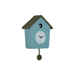 Karlsson wandklok cuckoo light misty blue & army green