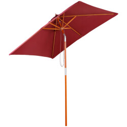 4goodz 3-delig kantelbare parasol hout rechthoekig 200x150x230 cm wijnrood