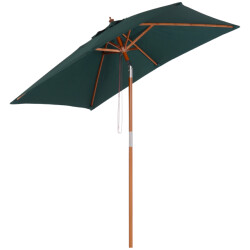 4goodz 3-delig kantelbare parasol hout rechthoekig 200x150x230 cm groen
