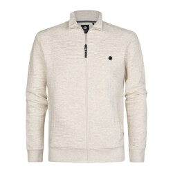 Petrol Industries men sweater collar zip m-1050-swc333 0009 antique white melee