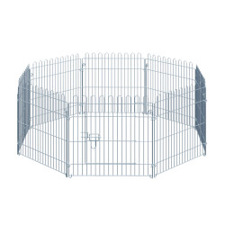 4goodz Pawhut puppyren konijnenren van metaal b63 x h60 cm