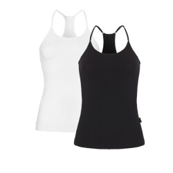 O'Neill Dames racerback top 2-pack wit/zwart