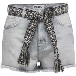 Only Onlrobyn ex hw st vintage dnm shorts light grey de