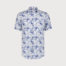 Blue Industry Cotton linnen overhemd korte mouw |