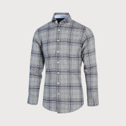 Blue Industry Grijs ruit overhemd |
