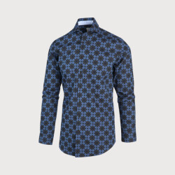 Blue Industry Navy bruin bloemenprint overhemd |
