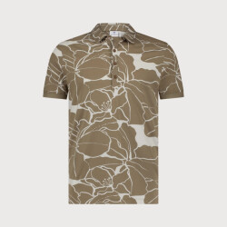 Blue Industry De bloemdessin polo |