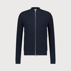 Blue Industry Structuur gebreid rits vest |