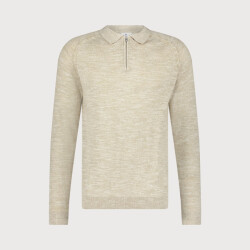 Blue Industry De knitted lange mouw polo met ritssluiting |