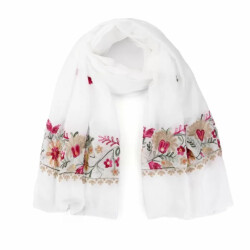 Sunset shawl sh70047 white