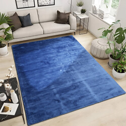 Velaar Vloerkleed vanessa navy – luxe viscose laagpolig modern tapijt- 160x230 cm