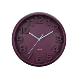 Karlsson wandklok elevated classic numbers dark mauve- Ø33,5cm