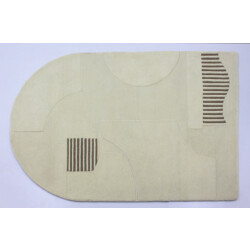 Velaar Organisch vloerkleed form /beige – 100% wol japandi- 160x230 cm
