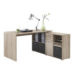 CaliCosy Hoekbureau met moduleerbaar bureau, ladekast en opbergplanken lex