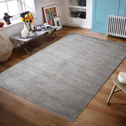 Velaar Vloerkleed vanessa zilver – luxe viscose laagpolig modern tapijt- 195x300 cm