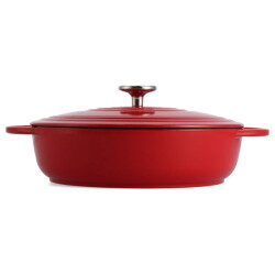 BK Cookware Bk bourgogne gietijzeren stoofpan laag chili red 28cm