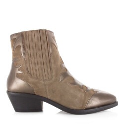 Maruti Tessy leather taupe metalic bronze western dames