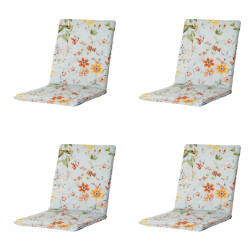 Madison stapelstoelkussen milly azure ca. 97x49 cm set van 4
