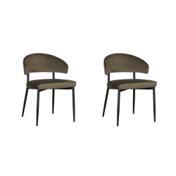 Label51 Eetkamerstoel bliss hunter fluweel set van 2