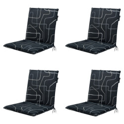 Madison stapelstoelkussen joah grey ca. 97x49 cm set van 4