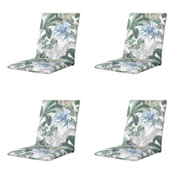 Madison stapelstoelkussen bliss blue ca. 97x49 cm set van 4