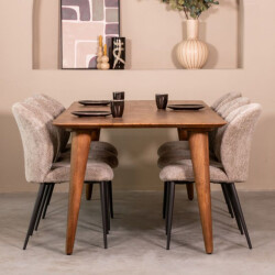 Label51 Eetkamertafel fly nature mangohout 160x90 cm