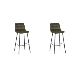 Label51 Barkruk bistro hunter fluweel set van 2